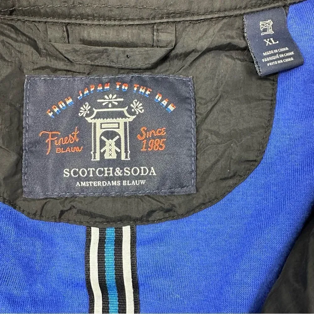 SCOTCH & SODA Men’s Black Full Zip Lightweight Jacket Sz XL
